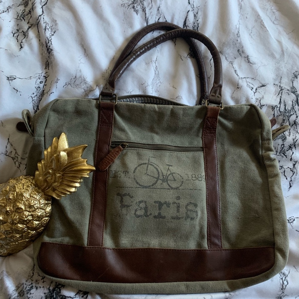 Khaki Paris Laptop Bag